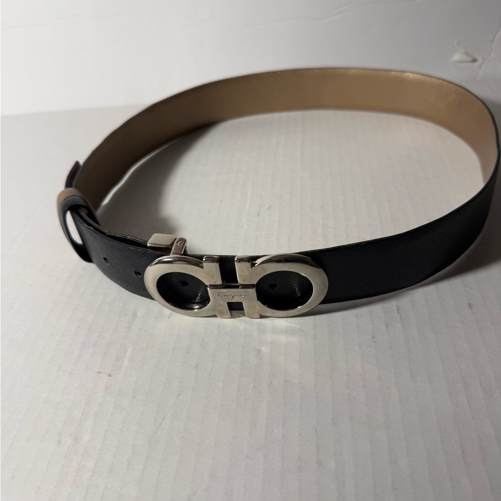Ferragamo Leather Reversible Gancini Belt
